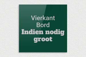 Groene plaat - Gegraveerd plexiglas - vert-argent - none - nl-nl-groen-kleur-bord-002-4-1756802328957