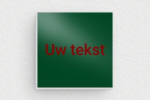 Groene plaat - Bedrukt aluminium  - vert-blanc - none - nl-nl-groen-kleur-bord-003-2-1756810310815