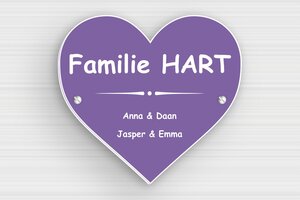 Hartvormige Plaat - Gegraveerd PVC - mauve-blanc - screws - nl-nl-hartvormig-bord-002-3-1756802692032 Hartvormige Plaat - Gegraveerd PVC - mauve-blanc - screws - nl-nl-hartvormig-bord-002-3-1756802692032