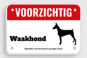 Hier waak ik bord - Bord 'Voorzichtig, Waarhond' - custom - screws - nl-nl-hond-bord-001-0-1756806281779 Hier waak ik bord - Bord 'Voorzichtig, Waarhond' - custom - screws - nl-nl-hond-bord-001-0-1756806281779
