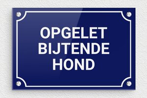 Hier waak ik bord - Bord 'bijtende hond' - bleu-blanc - screws - nl-nl-hond-bord-001-1-1756799696094 Hier waak ik bord - Bord 'bijtende hond' - bleu-blanc - screws - nl-nl-hond-bord-001-1-1756799696094