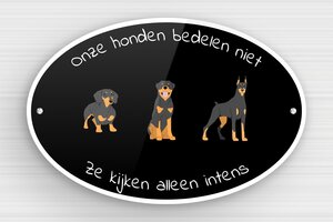 Honden bord - Bedrukt plexiglas - custom - screws - nl-nl-hond-bord-001-10-1756799806008