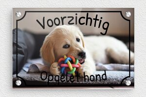 Honden bord - Straatbord 'Pas op voor de hond' - custom - screws - nl-nl-hond-bord-001-2-1756799803503