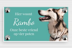 Honden bord - Geëxpandeerd PVC - custom - screws-caps - nl-nl-hond-bord-004-5-1756806351820
