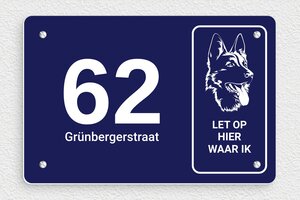Portaal borden - Gegraveerd PVC - bleu-marine-blanc - screws - nl-nl-hond-bord-005-0-1756780590151 Portaal borden - Gegraveerd PVC - bleu-marine-blanc - screws - nl-nl-hond-bord-005-0-1756780590151