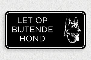 Hier waak ik bord - Bord 'Pas op voor de bijtende hond' - noir-blanc - glue - nl-nl-hond-bord-006-1-1756799730788 Hier waak ik bord - Bord 'Pas op voor de bijtende hond' - noir-blanc - glue - nl-nl-hond-bord-006-1-1756799730788