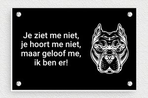 Honden bord - Bord 'Pas op, gevaarlijke hond' - custom - screws - nl-nl-hond-bord-008-1-1756806383608