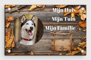 Honden bord - Bedrukt PVC - gris-noir - screws - nl-nl-honden-bord-039-1-1756807233348