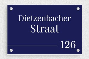 Adresborden - Gegraveerd PVC - bleu-marine-blanc - screws - nl-nl-huis-adres-bord-004-1-1756780444316