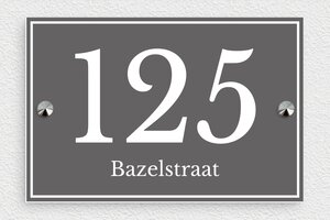 Adresborden - Gegraveerd PVC - gris-souris-blanc - screws-caps - nl-nl-huis-adres-bord-016-1-1756780451593
