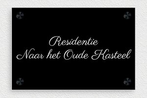 Naambordjes huis - Gegraveerd PVC - noir-blanc - screws-caps - nl-nl-huis-bord-010-1-1756780304287