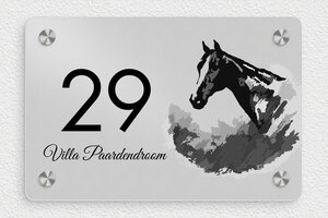 Aluminium naambordje voordeur  - Bedrukt aluminium  - anodise-noir - screws-caps - nl-nl-huis-deur-bord-alu-001-4-1756809281852