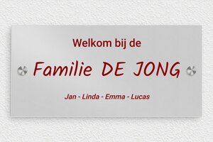 Aluminium naambordje voordeur  - Bedrukt aluminium  - anodise-noir - screws-caps - nl-nl-huis-deur-bord-alu-003-3-1756809305445