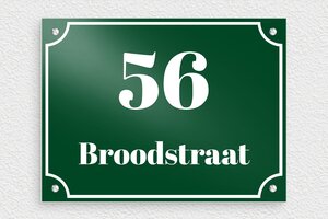 Aluminium naambordje voordeur  - Bedrukt aluminium  - vert-blanc - screws - nl-nl-huis-deur-bord-alu-003-5-1756810349193