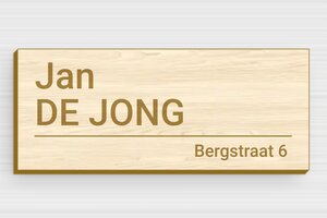 Hout naambordje voordeur - Gegraveerd hout - erable - glue - nl-nl-huis-deur-bord-hout-011-3-1756804882295
