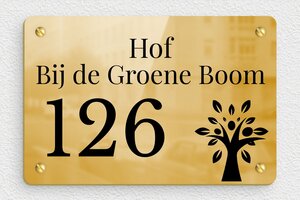 Messing naambordje voordeur - Bedrukte messing - poli-noir - screws - nl-nl-huis-deur-bord-messing-001-1-1756808537058