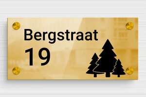 Messing naambordje voordeur - Bedrukte messing - poli-noir - screws-spacer - nl-nl-huis-deur-bord-messing-001-2-1756808540054