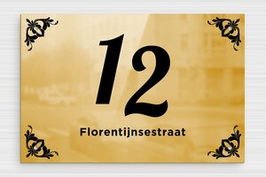 Messing naambordje voordeur - Bedrukte messing - poli-noir - holes-only - nl-nl-huis-deur-bord-messing-001-3-1756808545157