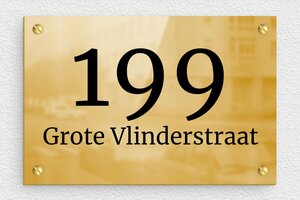 Messing naambordje voordeur - Bedrukte messing - poli-noir - screws - nl-nl-huis-deur-bord-messing-001-5-1756808552505