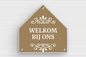 PVC naambordje voordeur - Houten bord 'Welkom bij ons' voor de deur - custom - screws-caps - nl-nl-huis-deur-bord-pvc-001-2-1756806862571
