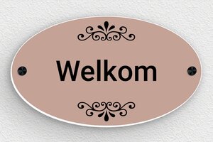 PVC naambordje voordeur - Ovaal Welkomstbord - custom - screws-caps - nl-nl-huis-deur-bord-pvc-001-3-1756806868009