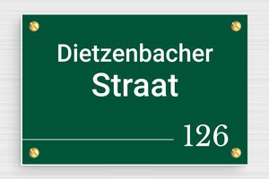 PVC naambordje voordeur - Gegraveerd PVC - vert-sapin-blanc - screws - nl-nl-huis-deur-bord-pvc-002-3-1756803704485
