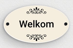 PVC naambordje voordeur - Ovaal Welkom-bord - custom - screws-caps - nl-nl-huis-deur-bord-pvc-002-4-1756806873176