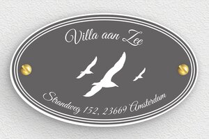 PVC naambordje voordeur - Gegraveerd PVC - gris-souris-blanc - screws - nl-nl-huis-deur-bord-pvc-003-2-1756803707284