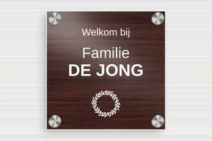 Naamplaatjes - Bedrukt PVC - noyer-blanc - screws-caps - nl-nl-huis-deur-bord-pvc-012-3-1756807579949