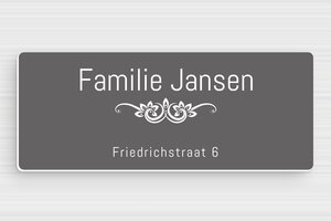 Naamplaatjes - Gegraveerd PVC - gris-souris-blanc - glue - nl-nl-huis-deur-bord-pvc-014-3-1756805327371
