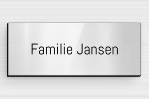 Naamplaatjes - Gegraveerd PVC - gris-brillant-noir - glue - nl-nl-huis-deur-bord-pvc-015-3-1756805332770