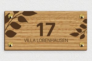 Houten huisnummerbord - Bedrukt hout - chene - screws-caps - nl-nl-huis-nummer-bord-hout-005-2-1756803512108