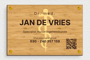Houten bedrijfsborden - Bedrukt hout - bambou - screws-spacer - nl-nl-huisarts-praktijk-houten-bord-003-4-1756801475117