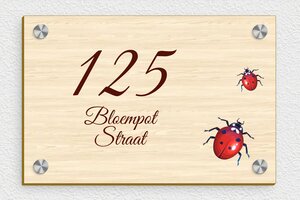 Houten huisnummerbord - Bedrukt hout - erable - screws-caps - nl-nl-huisnummer-bord-hout-002-5-1756803464591