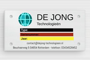 Borden per Sector / Branche - Bedrukt aluminium  - brosse-noir - holes-only - nl-nl-industrie-bord-002-2-1756809600886