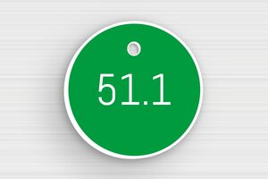 Ronde Plaat - Gegraveerd PVC - vert-blanc - holes-only - nl-nl-kenn-zeichen-bord-002-1-1756800749805