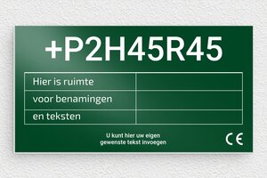 Typeplaatje - Bedrukt aluminium - vert-blanc - glue - nl-nl-kenn-zeichen-bord-004-1-1756810293049 Typeplaatje - Bedrukt aluminium - vert-blanc - glue - nl-nl-kenn-zeichen-bord-004-1-1756810293049