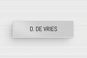 RVS Naamplaat deurbel - Bedrukt aluminium  - anodise-noir - glue - nl-nl-klingel-schild-metaal-001-7-1756809349273