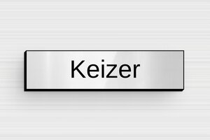 PVC Naamplaat deurbel - Gegraveerd PVC - gris-brillant-noir - glue - nl-nl-klingel-schild-pvc-001-11-1756804417702