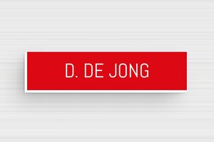 PVC Naamplaat deurbel - Gegraveerd PVC - rouge-blanc - glue - nl-nl-klingel-schild-pvc-001-20-1756804447949