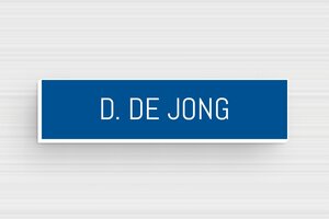 PVC Naamplaat deurbel - Gegraveerd PVC - bleu-blanc - glue - nl-nl-klingel-schild-pvc-001-26-1756804473143