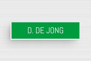 PVC Naamplaat deurbel - Gegraveerd PVC - vert-blanc - glue - nl-nl-klingel-schild-pvc-001-32-1756804498911