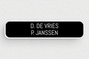 PVC Naamplaat deurbel - Gegraveerd PVC - noir-blanc - none - nl-nl-klingel-schild-pvc-001-9-1756804412185