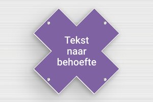 Kruisvormige Plaat - Gegraveerd PVC - mauve-blanc - screws - nl-nl-kruisvormig-bord-002-3-1756802718901 Kruisvormige Plaat - Gegraveerd PVC - mauve-blanc - screws - nl-nl-kruisvormig-bord-002-3-1756802718901
