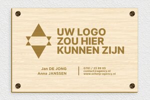 Bedrijfsborden - Gegraveerd hout - erable - screws-caps - nl-nl-logo-hout-003-1-1756723868820