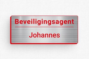 Badges met Magneet - Badge Gegraveerd PVC - acier-rouge - badge - nl-nl-naambord-011-4-1756799668190