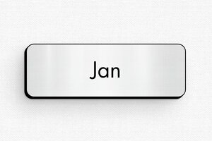 Badges met Magneet - Badge Gegraveerd PVC - gris-brosse-noir - badge - nl-nl-naambord-046-3-1756804767469