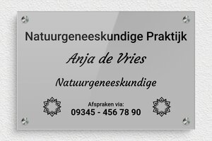 Bedrijfsnaamborden heilpraktiker - Bedrukt plexiglas - custom - screws-spacer - nl-nl-natuur-geneeskunde-002-4-1756723734283