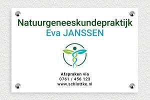 Bedrijfsnaamborden heilpraktiker - Geëxpandeerd PVC - custom - screws-caps - nl-nl-natuur-geneeskundepraktijk-006-4-1756805750120
