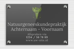 Bedrijfsnaamborden heilpraktiker - Bedrukt plexiglas - custom - screws-caps - nl-nl-natuur-geneeskundepraktijk-007-4-1756723839797